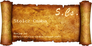 Stolcz Csaba névjegykártya